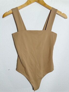 New Nuuds Seamless Square Neck Tank Top Bodysuit in Cinnamon Size XS